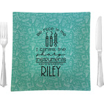 Dental Hygienist 9.5" Glass Square Lunch / Dinner Plate- Single or Set of 4 (Personalized)