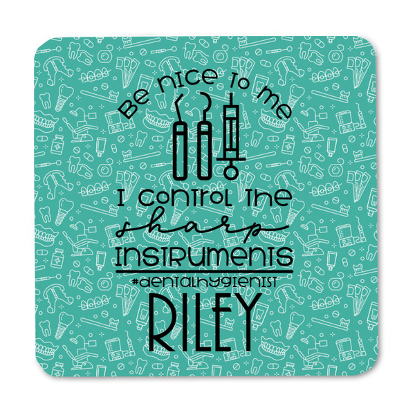 Dental Hygienist Square Fridge Magnet - FRONT