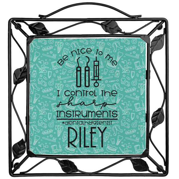 Custom Dental Hygienist Square Trivet (Personalized)