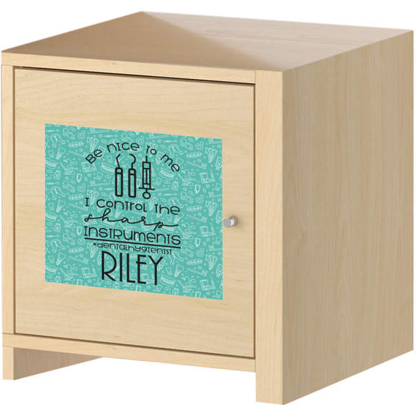 Dental Hygienist Square Wall Decal on Wooden Cabinet