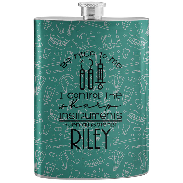 Custom Dental Hygienist Stainless Steel Flask (Personalized)