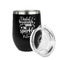 Dental Hygienist Stainless Wine Tumblers - Black - Double Sided - Alt View