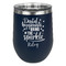 Dental Hygienist Stemless Stainless Steel Wine Tumbler - Navy - Double Sided (Personalized)