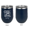 Dental Hygienist Stainless Wine Tumblers - Navy - Single Sided - Approval