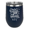 Dental Hygienist Stainless Wine Tumblers - Navy - Single Sided - Front