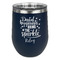 Dental Hygienist Stemless Stainless Steel Wine Tumbler - Navy - Single Sided (Personalized)