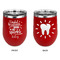Dental Hygienist Stainless Wine Tumblers - Red - Double Sided - Approval