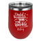 Dental Hygienist Stainless Wine Tumblers - Red - Double Sided - Front