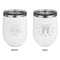Dental Hygienist Stainless Wine Tumblers - White - Double Sided - Approval