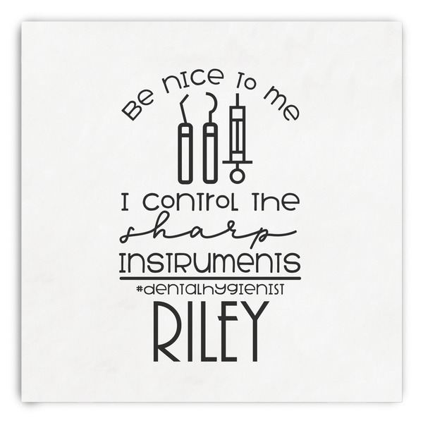 Custom Dental Hygienist Paper Dinner Napkins (Personalized)