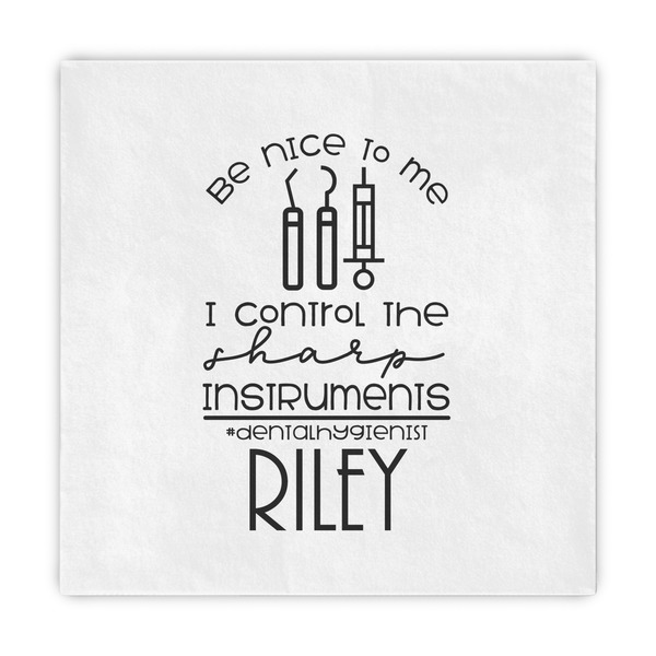 Custom Dental Hygienist Decorative Paper Napkins (Personalized)