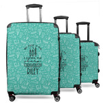 Dental Hygienist 3 Piece Luggage Set - 20" Carry On, 24" Medium Checked, 28" Large Checked (Personalized)