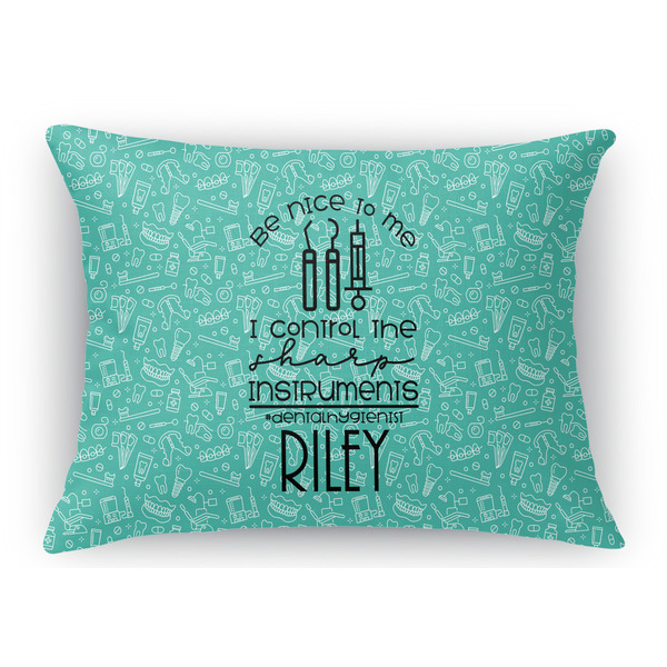 Custom Dental Hygienist Rectangular Throw Pillow Case (Personalized)