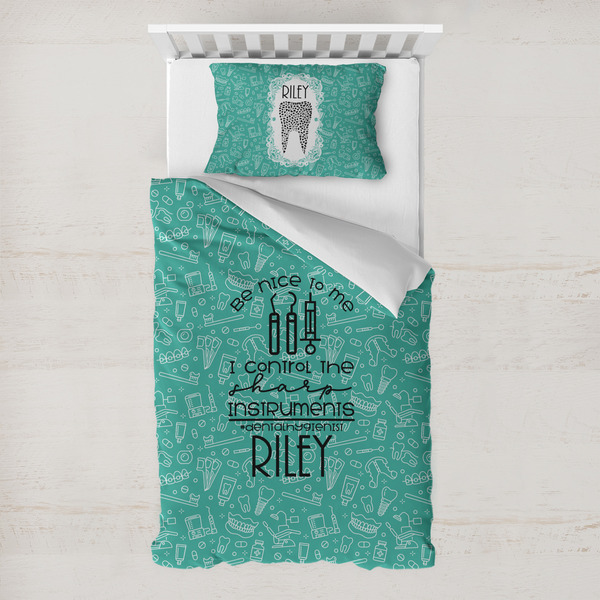 Custom Dental Hygienist Toddler Bedding w/ Name or Text