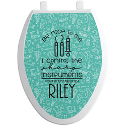 Dental Hygienist Toilet Seat Decal - Elongated (Personalized)