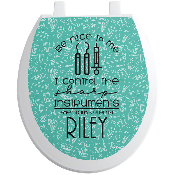 Custom Dental Hygienist Toilet Seat Decal (Personalized)