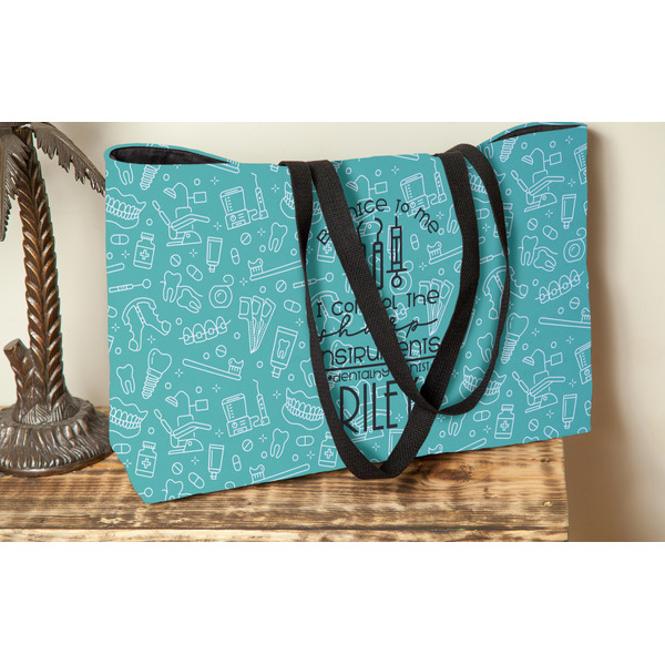 Dental Hygienist Tote w/Black Handles - Lifestyle View