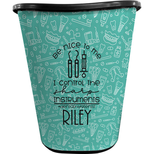 Dental Hygienist Trash Can Black