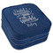 Dental Hygienist Travel Jewelry Boxes - Leather - Navy Blue - Angled View