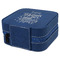 Dental Hygienist Travel Jewelry Boxes - Leather - Navy Blue - View from Rear