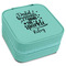 Dental Hygienist Travel Jewelry Boxes - Leatherette - Teal - Angled View