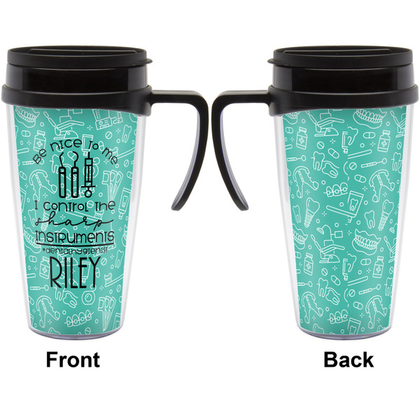 Dental Hygienist Travel Mug with Black Handle - Approval