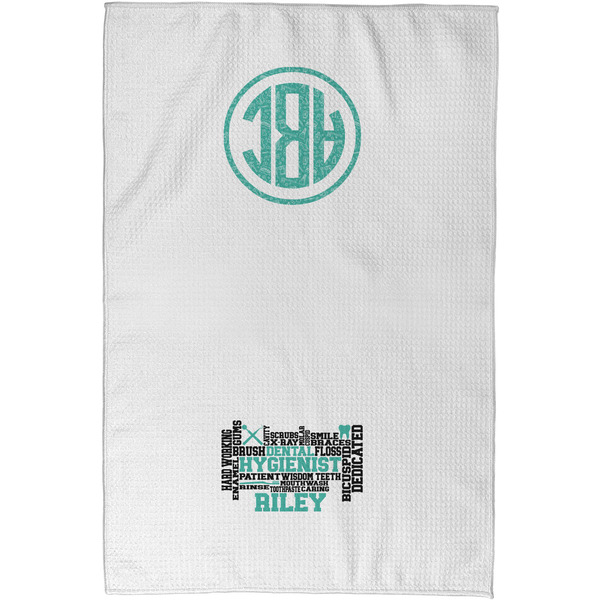 Dental Hygienist Waffle Towel - Partial Print - Approval Image