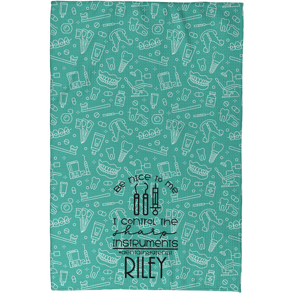 Dental Hygienist Waffle Weave Towel - Full Color Print - Approval Image