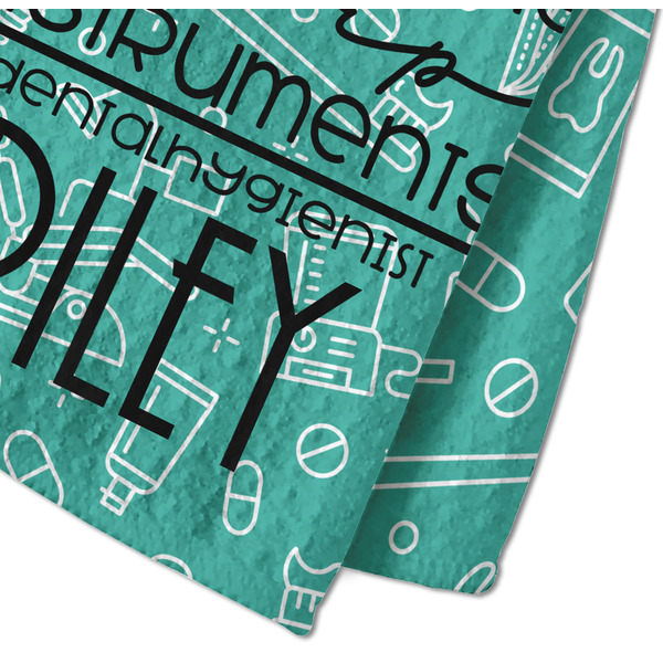 Dental Hygienist Waffle Weave Towel - Closeup of Material Image