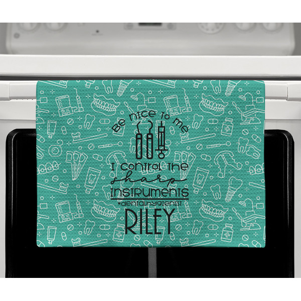 Dental Hygienist Waffle Weave Towel - Full Color Print - Lifestyle2 Image