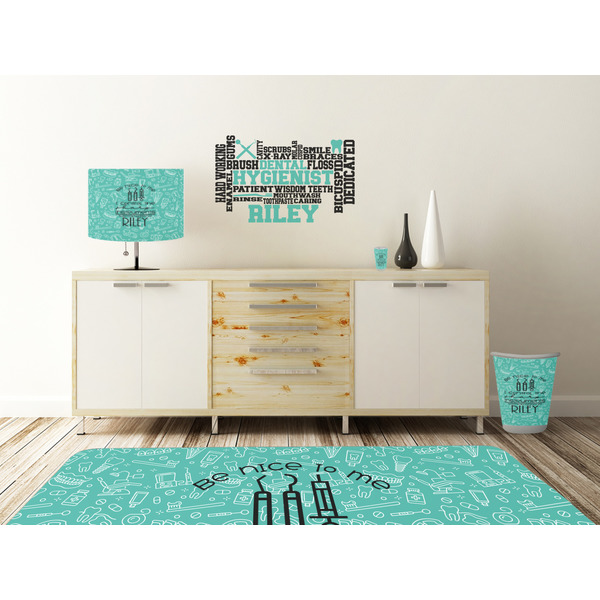 Dental Hygienist Wall Graphic Decal Wooden Desk