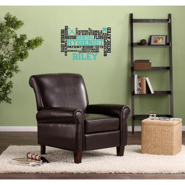 Dental Hygienist Wall Graphic on Living Room Wall