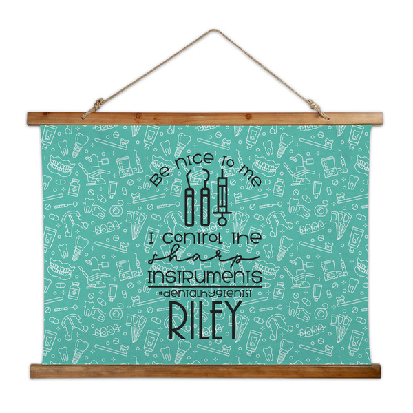 Custom Dental Hygienist Wall Hanging Tapestry - Wide (Personalized)