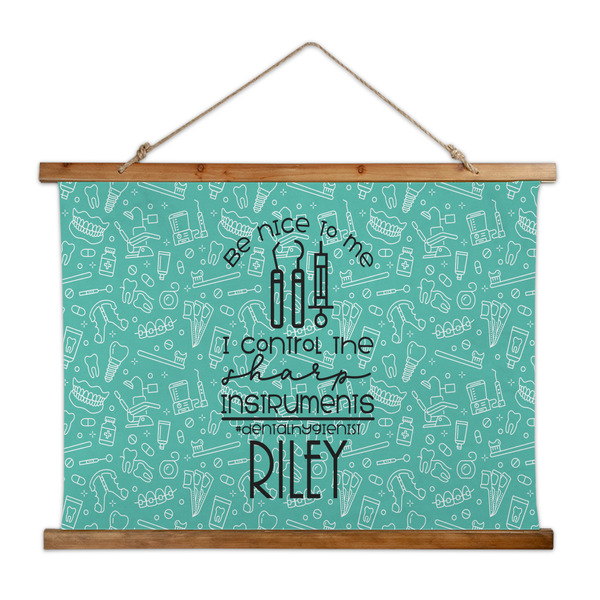 Custom Dental Hygienist Wall Hanging Tapestry - Wide (Personalized)