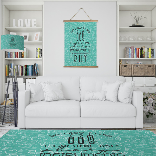 Dental Hygienist Wall Hanging Tapestry - Portrait - IN CONTEXT