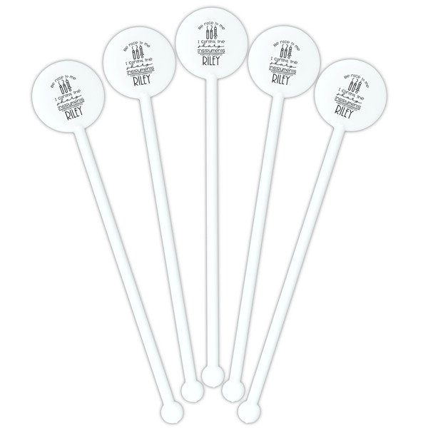Dental Hygienist White Plastic 5.5" Stir Stick - Fan View