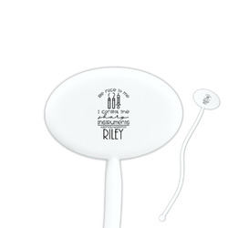 Dental Hygienist 7" Oval Plastic Stir Sticks - White - Single Sided (Personalized)