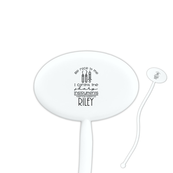 Custom Dental Hygienist Oval Plastic Stir Sticks (Personalized)