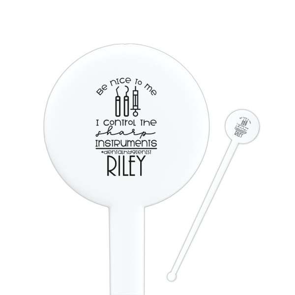 Custom Dental Hygienist Round Plastic Stir Sticks (Personalized)