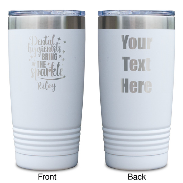 Dental Hygienist White Polar Camel Tumbler - 20oz - Double Sided - Approval