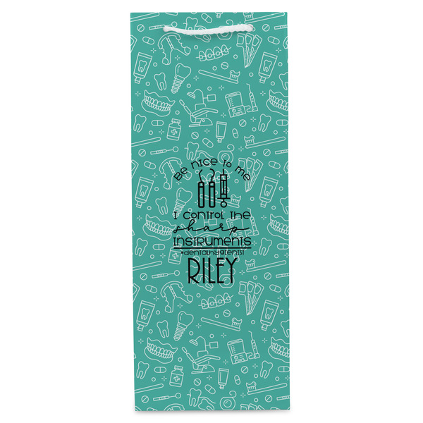 Dental Hygienist Wine Gift Bag - Gloss - Front