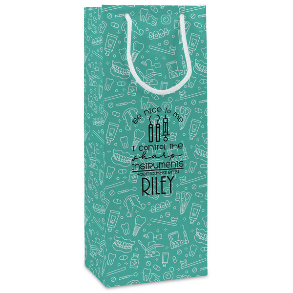 Custom Dental Hygienist Wine Gift Bags - Gloss (Personalized)
