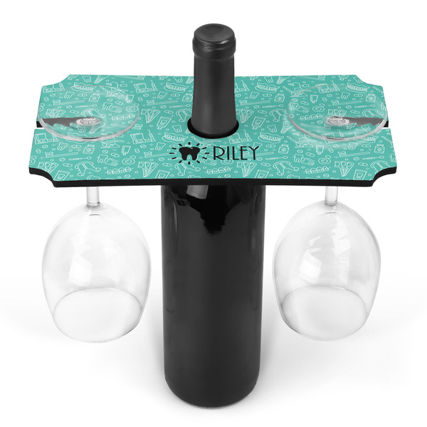 Custom Dental Hygienist Wine Bottle & Glass Holder (Personalized)