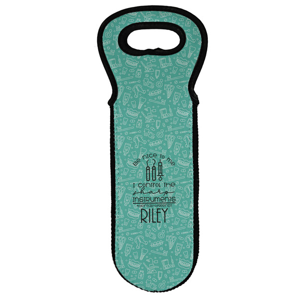 Custom Dental Hygienist Wine Tote Bag (Personalized)