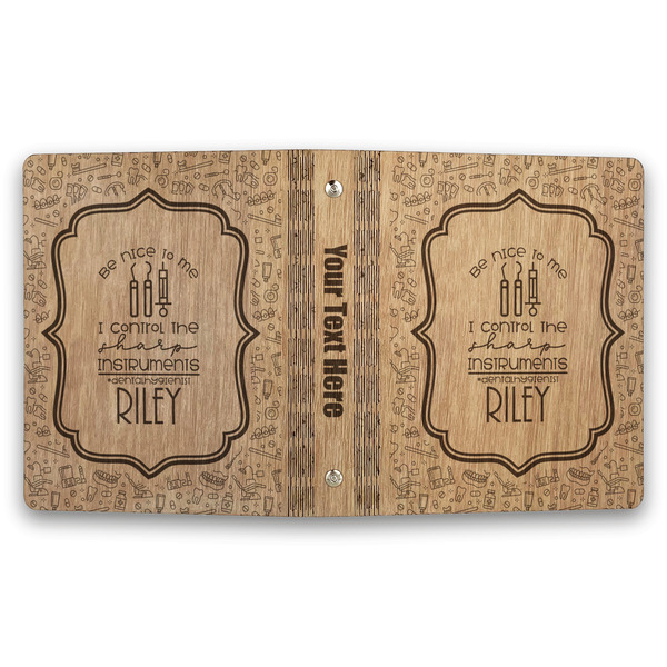Dental Hygienist Wood 3-Ring Binders - 1" Half-Letter - Approval
