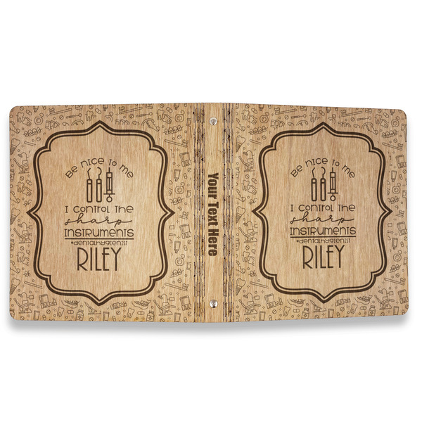 Dental Hygienist Wood 3-Ring Binders - 1" Letter - Approval