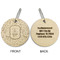 Dental Hygienist Wood Luggage Tags - Round - Approval