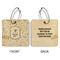 Dental Hygienist Wood Luggage Tags - Square - Approval