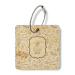 Dental Hygienist Wood Luggage Tag - Square (Personalized)