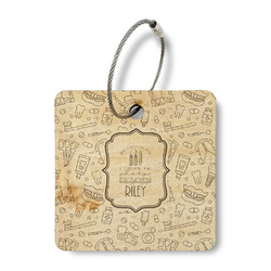 Dental Hygienist Wood Luggage Tag - Square (Personalized)
